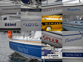 Bootstickers Bootnaam op maat